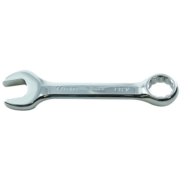 K-Tool International Hi Plsh Mtrc Shrt Combo Wrench, 12Pt, 14mm KTI-41714